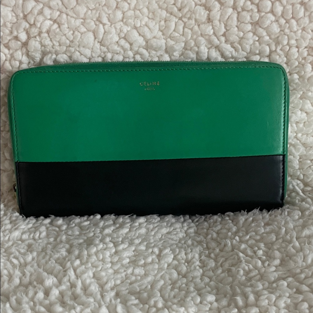 Celine Green and Black Wallet